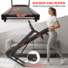 Foldable Treadmill with Incline, Electric Treadmill with Bluetooth Speaker, 3.5HP Powerful Motor, 330LBS Weight Capacity, Fitshow APP Support - as Pic