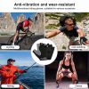 Breathable Fitness Gloves Gym Weightlifting Thin Non-slip Half Finger Cycling Gloves Equipment Yoga Bodybuilding Training Sports Red Color - M