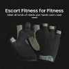 Breathable Fitness Gloves Gym Weightlifting Thin Non-slip Half Finger Cycling Gloves Equipment Yoga Bodybuilding Training Sports Black Color - L