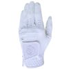 Men's White Golf Gloves; PU Wear-resistant Breathable Gloves For Left & Right Hands; Sports Clothing & Equipment - Right Hand Size 25