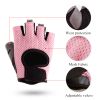 Gym Fitness Gloves Women Weight Lifting Yoga Breathable Half Finger Anti-Slip Pad Bicycle Cycling Glove Sport Exercise Equipment - Pink - XL