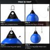 Home Gym 21 Inch Water Punching Bag with Adjustable Metal Chain - Blue - Exercise & Fitness