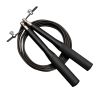 1pc Black PVC Adjustable Tangle-Free Jump Rope Aluminum For Men And Women Fitness Sports; Home Workout - Black