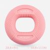 40-80LB Strength Hand Grip Ring; Muscle Power Training Silicone Ring; Fitness Body Building Carpal Expander Training Finger Ring - Rose Red-30-40BL