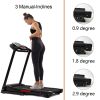 Folding Treadmills for Home - 3.5HP Portable Foldable with Incline, Electric Treadmill for Running Walking Jogging Exercise with 12 Preset Programs, I