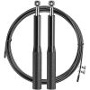 1pc Black PVC Adjustable Tangle-Free Jump Rope Aluminum For Men And Women Fitness Sports; Home Workout - Black