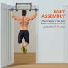 Wall Mounted Pull Up Bar Exercise Chin Bar Portable Dip Bars for Indoors Home Gym - as Pic