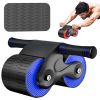 1pc Rebound Abdominal Roller Wheel For Abdominal Exercise Fitness With Knee Mat; Home Fitness Equipment For Abs Workout - Red