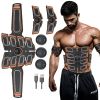 ABS Muscle Stimulator; Ab Machine; Portable Abdominal Toning Belt; Home Office Fitness Workout Equipment For Abdomen - Blue