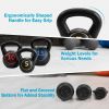 5 10 15 lbs Weight Kettlebell Home Fitness 3 Pieces Set Kettle Bell - Black - Exercise & Fitness