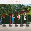 Portable Outdoor Adjustable Basketball Hoop System Stand  - Red & Black - Exercise & Fitness