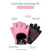 Breathable Fitness Gloves Gym Weightlifting Yoga Bodybuilding Training Sports Thin Non-slip Half Finger Cycling Gloves Equipment - Light pink S - Chin