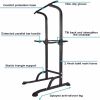 Sport Power Tower Workout Dip Station Pull Up Bar, Height Adjustable Multi-Function Dip Stand for Home Gym Strength Training Fitness Equipment - as pi