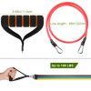 11Pcs Resistance Bands Set Fitness Workout Tubes Exercise Tube Bands Up to 100lbs - Multi-Color