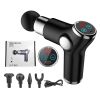 High Frequency Massage Gun Mini LCD 32 Speeds Fascia Gun Muscle Massager Relaxation Body Relax Fitness - Green