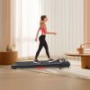 Flat, home, office, dual-use small treadmill, fat burning, silent fitness equipment with remote control - as Pic