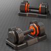 Adjustable Dumbbell Set 25LB Pairs Dumbbell 5 in 1 Free Dumbbell Weight Adjust with Anti-Slip Metal Handle, Ideal for Full-Body Home Gym Workouts - as