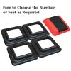 Height-Adjustable Step Aerobics Platform Fitness Equipment Stepper Trainer Exercise Step Platform with 4 Riser Red - as Pic