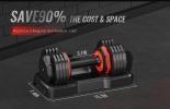 25LB 5 in 1 Single Adjustable Dumbbell Free Dumbbell Weight Adjust with Anti-Slip Metal Handle, Ideal for Full-Body Home Gym Workouts - as Pic