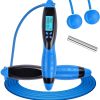 1pc Jump Rope With Digital Calorie Counter And Time Setting; Skipping Rope For Women Men Adults Kids Working Out Exercises Fitness Training - Blue