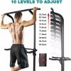 Sport Power Tower Workout Dip Station Pull Up Bar, Height Adjustable Multi-Function Dip Stand for Home Gym Strength Training Fitness Equipment - as pi