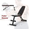 Indoor Exercise Dumbbell Bench Press for Full Body Strength Training - Black & Red - Exercise & Fitness