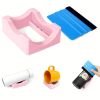 Silicone Cup Cradle For Tumblers With Built-in Slot; Anti-Slip Water Cup Holder For Tumblers/Coffee Cups/Glass/water Bottles/Cans - Pink