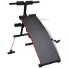 Adjustable Multifunctional Sit Up Bench with 6.6 lb Dumbbells - Black