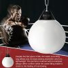 Home Gym 21 Inch Water Punching Bag with Adjustable Metal Chain - White - Exercise & Fitness