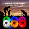 6pcs Led Golf Balls; Golf Gifts For Men; Long Lasting Bright Night Sports 6 Colours With Gift Box - Urethane - 1.7in