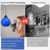 Home Gym 21 Inch Water Punching Bag with Adjustable Metal Chain - Blue - Exercise & Fitness