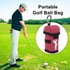 Lightweight Small Waist Bag Fanny Pack For Golf Ball Contrainer; Golf Accessories - Red