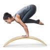 Kids Fitness Toy 12 Inch C Shape Wooden Wobble Balance Board - Natural - 660 lbs