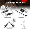 Strength Training Cable Machine Accessories Set for Indoor Gym - Black & Silver - 3-Piece