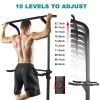 Power Tower Workout Dip Station Pull Up Bar, Height Adjustable Multi-Function Dip Stand for Home Gym Strength Training Fitness Equipment - as Pic