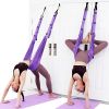 1pc Multifunctional Adjustable Yoga Strap For Stretching; Home Fitness Accessories - Purple