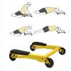 Fitness Workout Abdominal Muscle Wheel Exercise Device Weight Loss Equipment Training - yellow