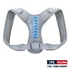 Adjustable Back Shoulder Posture Corrector Belt Clavicle Spine Support Reshape Your Body Home Office Sport Upper Back Neck Brace - Grey Blue - M for w