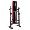 Adjustable Folding Multifunctional Workout Station Adjustable Workout Bench with Squat Rack - balck red XH - black and red