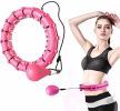 Custom Knots Weighted Hoola Fitness Hoop Smart Hula Thin Waist Weight Loss Knots - Purple