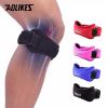 Aolikes 1pc Adjustable Knee Strap; Patellar Tendon Pressurized Protector; Support Slider Pad Guard For Badminton Running - Rose Red