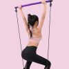 1pc Multifunctional Resistance Band Bar Pilates Bar; Home Fitness Workout Accessories - Purple