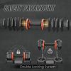 55LB 5 in 1 Single Adjustable Dumbbell Free Dumbbell Weight Adjust with Anti-Slip Metal Handle, Ideal for Full-Body Home Gym Workouts - as Pic