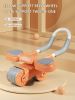 2 In 1 Belly Wheel Balanced Support and Digital Counter Automatic Rebound Mute Abdominal Exerciser Arm Muscles Slimming Home Gym - Orange timer A - Ch