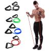 1pc 5 Levels Resistance Bands (suitable Beginner) With Handles Yoga Pull Rope Elastic Fitness Exercise Tube Band For Home Workouts Strength Training -