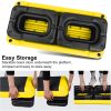 Adjustable Workout Aerobic Stepper in Fitness & Exercise Step Platform Trainer Yellow Black with 4 Risers - as Pic