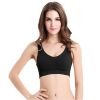 3 Pack Sport Bras For Women Seamless Wire free Bra Light Support Tank Tops For Fitness Workout Sports Yoga Sleep Wearing - BK_BK_BK - 2XL