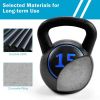 5 10 15 lbs Weight Kettlebell Home Fitness 3 Pieces Set Kettle Bell - Black - Exercise & Fitness