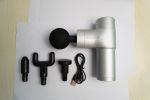 Massage Gun for Home Gym Fascial Gun Muscle Massager with 4 Massage Heads and Carry Bag Sliver - as Pic