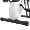 Folding Exercise Bike; Fitness Upright and Recumbent X-Bike with 10-Level Adjustable Resistance; Arm Bands and Backrest - White